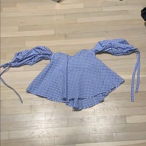 Off the shoulder check  top